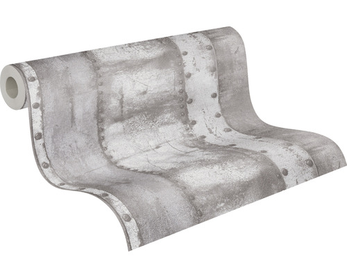 Tapetenrolle mit Metallplattenmuster