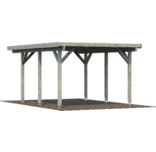 Carport simple Palmako Karl 11,7 m² 360x512 cm apprêt par immersion gris