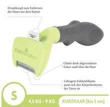 FURminator Fellpflege Werkzeug für kleine Hunde mit kurzem Fell