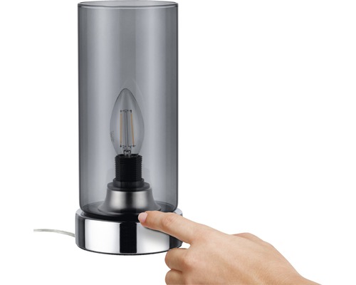 Touch-Tischleuchte mit einem Glasschirm und einer LED-Lampe