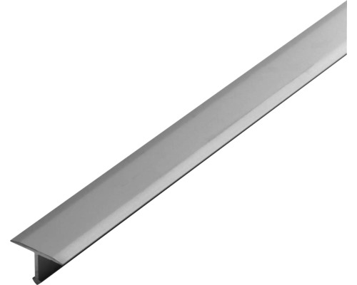 Trenn- und Abdeckprofil Dural T-Floor Aluminium Länge 100 cm Höhe 8 mm Sichtfläche 14 mm Titan