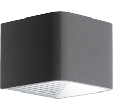 LED Außenwandleuchte 6W 600 lm 3000 K warmweiß Doninni anthrazit/weiß 135x120 mm IP44-thumb-0