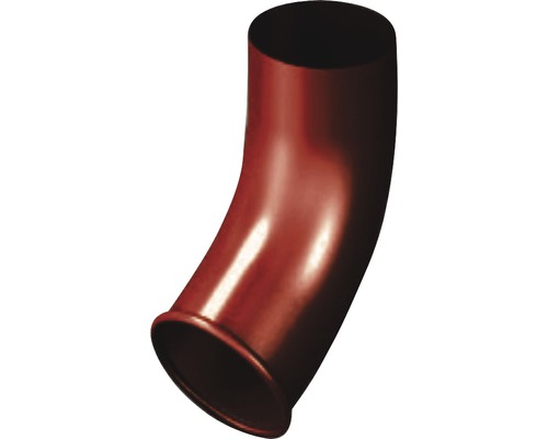 Évacuation de tuyau de descente PRECIT acier rond brun chocolat RAL 8017 DN 87 mm Coude de tuyau d''évacuation avec un angle