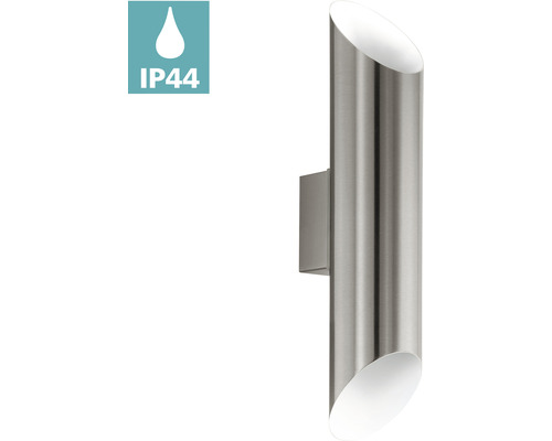 Applique murale en acier inoxydable avec indice de protection IP44