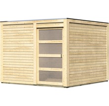 Gartenhaus Karibu Carlson 2 mit selbstklebender Dachfolie 276 x 276 cm natur