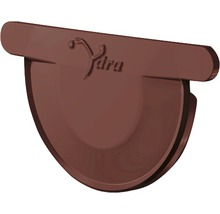 Fond de gouttière PRECIT acier semi-circulaire brun chocolat RAL 8017 DN 125 mm-thumb-0