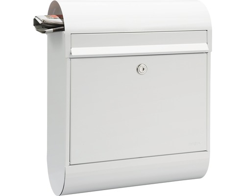 Boîte aux lettres en acier avec compartiment à journaux