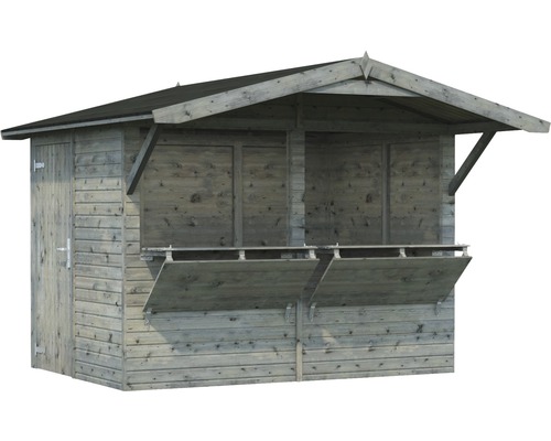 Holz Gartenhaus mit Tür und Verkaufsklappen