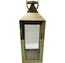 Lanterne Lafiora bois 23 x 23 x 65 cm or-thumb-1