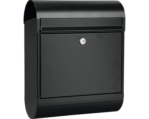 Boîte aux lettres noire avec serrure