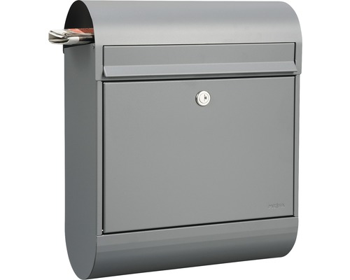 Boîte aux lettres en acier avec serrure et compartiment à journaux