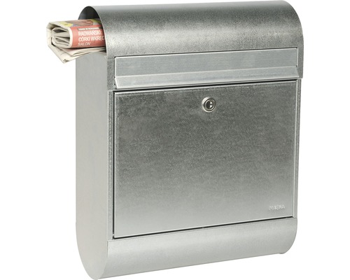 Boîte aux lettres en métal avec serrure et compartiment à journaux
