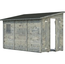 Gartenhaus Palmako Mia 5,2 m² inkl. Fußboden 354 x 178 cm tauchgrundiert grau