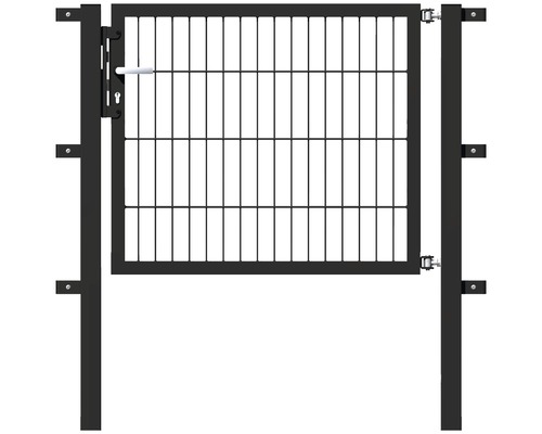 Portillon grillagé simple ALBERTS Flexo 100 x 80 cm y compris poteaux 6 x 6 cm anthracite-0