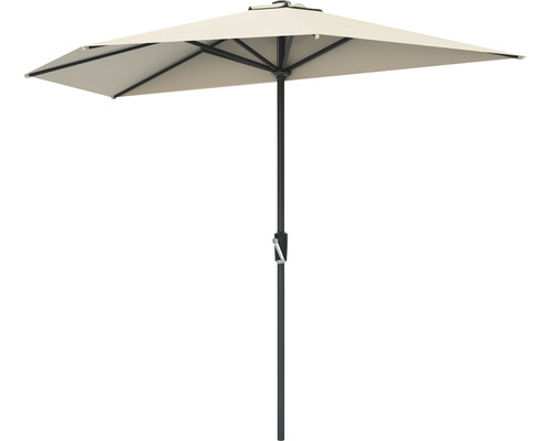 Parasol de balcon Soluna parasol Bordeaux demi-rond Ø 270 cm écru