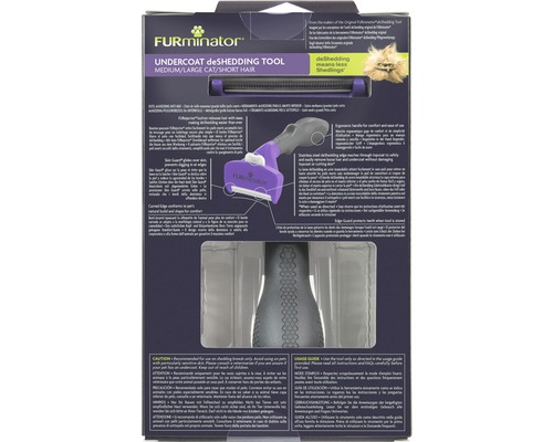 FURminator Undercoat Deshedding Tool pour chats moyens/grands à poils courts