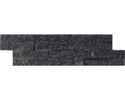 Pierre de parement quartzite noir, 10x40 cm-0
