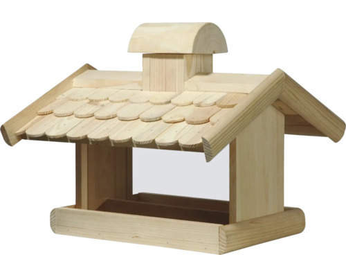Mangeoire en bois avec toit