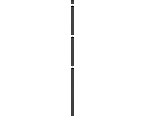 Poteau pour panneau de clôture ALBERTS patte de serrage 6 x 4 x 120 cm anthracite