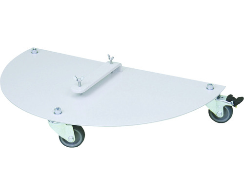 Support en métal Vitalheizung pour chauffage infrarouge Vitalsäule 600 Victory Plateau de transport demi-rond avec roulettes