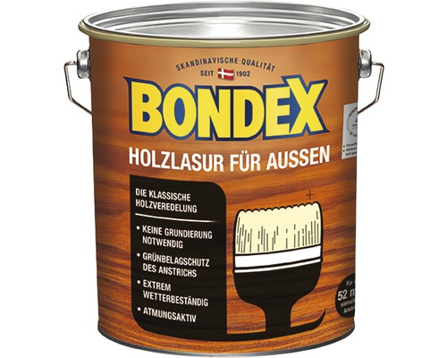 Lasure pour bois incolore BONDEX 4 l