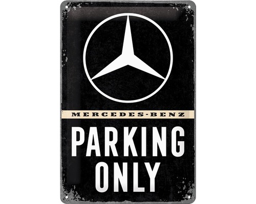 Plaque en tôle Mercedes Parking 20x30 cm
