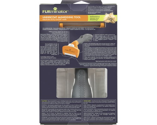 FURminator outil de sous-poil deShedding pour chiens moyens à poils courts