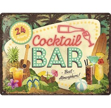 Plaque en tôle Cocktail Bar 30x40 cm-thumb-0