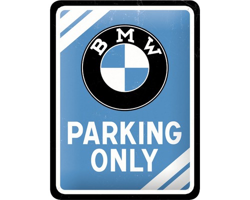 Plaque en tôle BMW Parking Only 15x20 cm