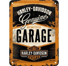 Plaque en tôle Harley-Davidson Garage 15x20 cm-thumb-0
