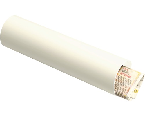 Tube en plastique blanc avec journal