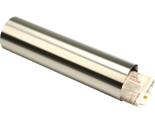 Zeitungsrolle aus Edelstahl mit Zeitung