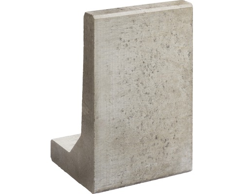 Bordure pierre en L grise 80x50x40x8 cm