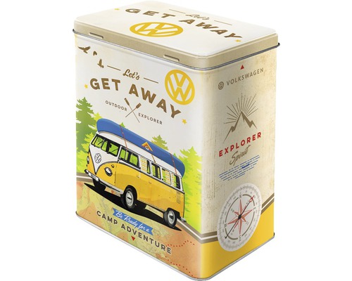 Boîte métallique avec motif de camping Volkswagen