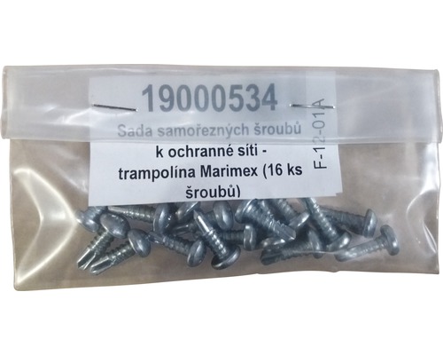 Ensemble de vis pour filet de sécurité pour trampoline Marimex Ø 305 cm réf. 5492906 Jeu de vis autotaraudeuses pour filet de protection de trampoline Marimex, 16 pièces