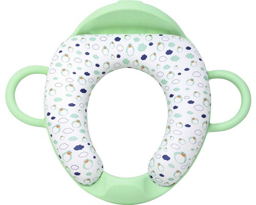 Toilettensitzverkleinerer mit Griffen und Pinguinmuster