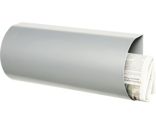 Zeitungsrolle aus Metall mit Zeitung