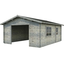Einzelgarage Palmako Roger 27,7 m² ohne Tor 540 x 540 cm tauchgrundiert grau