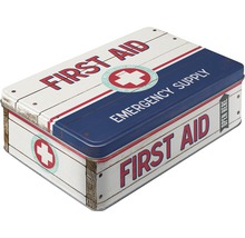 Boîte à provisions plate First Aid Blue 2,5 l 23x16x7 cm-thumb-0