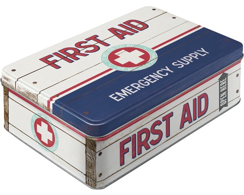 Boîte à provisions plate First Aid Blue 2,5 l 23x16x7 cm