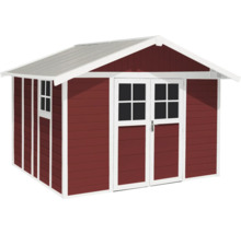 Gartenhaus Grosfillex Deco H 11 x L 370 x 407 cm rot-weiß