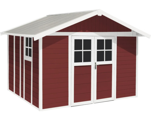 Abri de jardin avec porte double et fenêtre