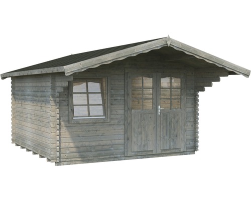 Holzgartenhaus mit Fenster und Doppeltür