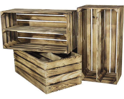 Pile de caisses à fruits en bois pour le stockage et la décoration