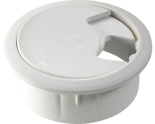 Passage de câble, Ø 60/70 mm blanc Passe-câble en plastique