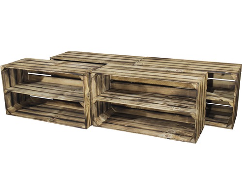 Plusieurs caisses d''étagère en bois