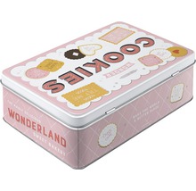 Boîte à biscuits avec motif de biscuits