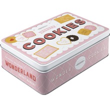 Boîte à biscuits en métal avec inscription Wonder Cookies