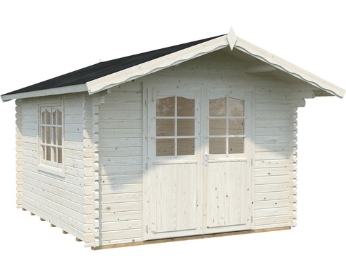 Holzgartenhaus mit Fenster und Doppeltür