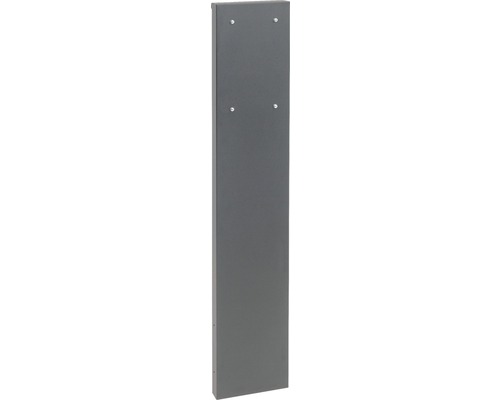 MEFA Säule 72 Stahl pulverbeschichtet BxHxT 205/1100/47 mm Basaltgrau RAL 7012 Graues Wandschienenelement mit vier Befestigungsschrauben